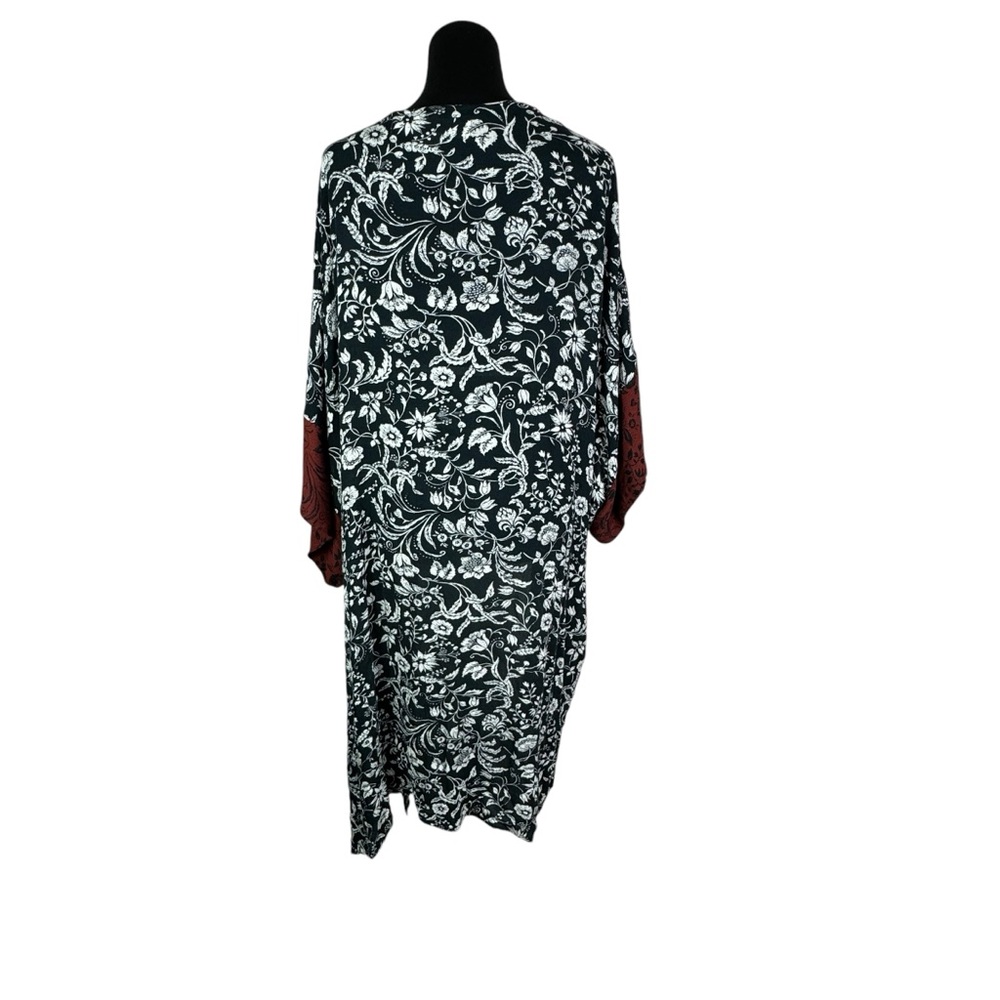 Treasure & Bond Nordstrom Border Print Duster Open Front Cardigan, One Size - Picture 7 of 12